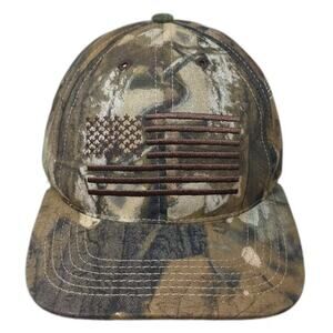 Totaline HVAC Parts Camo American Flag Baseball Cap Brown Green Hat USA OSFM